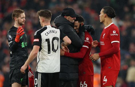 liverpool v fulham 2024 score